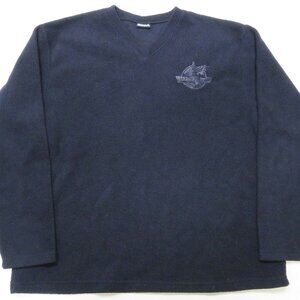 NBA Fleece Sweatshirt 2001 All Star Game‎ Mens XXL Navy Blue V-Neck Pullover